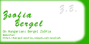 zsofia bergel business card
